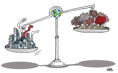 The world and its ecological counterweights