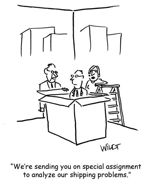 "We're sending you on special assignment to analyze our shipping problems."