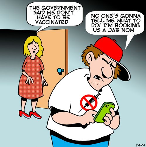 "The government said we don't have to be vaccinated."