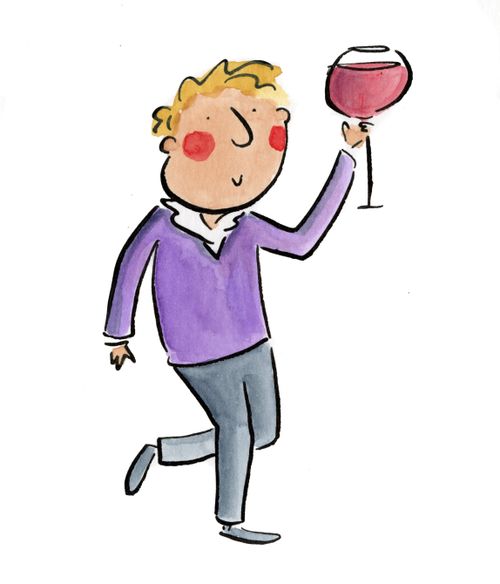 A giant glass of red wine