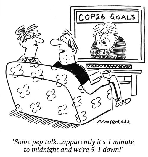 "Some pep talk. . . apparently it's 1 minute to midnight and we're 5-1 down!"