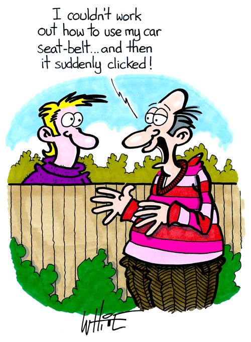 "I couldn't work out how to use my car seat-belt. . . and then it suddenly clicked!"