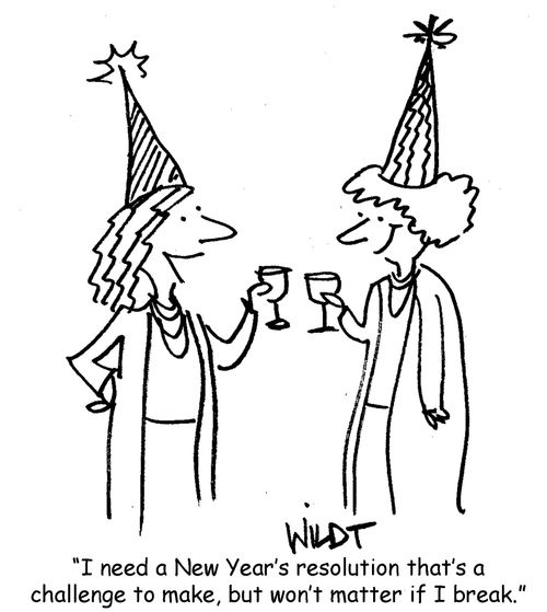 "I need a New Year's resolution that's a challenge to make, but won't matter if I break."