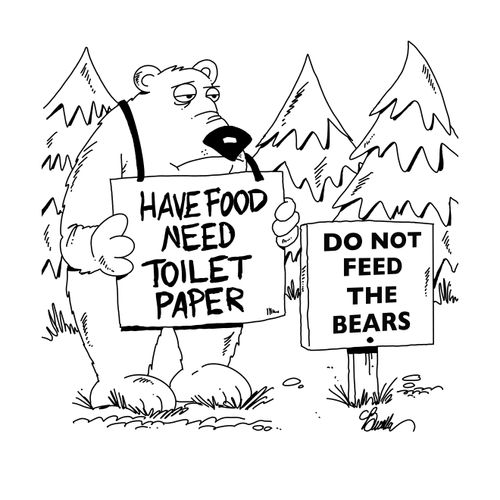 Have food. Need toilet paper