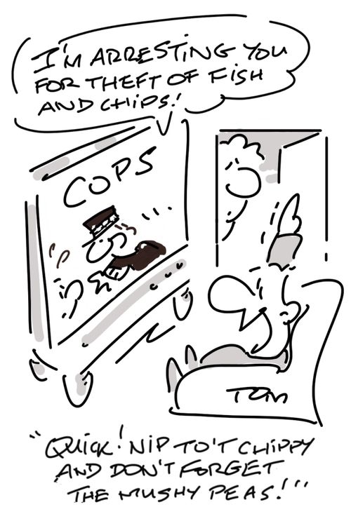 "Quick! Nip to 't chippy and don't forget the mushy peas!"