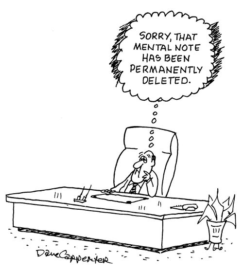 "Sorry, that mental note has been permanently deleted."