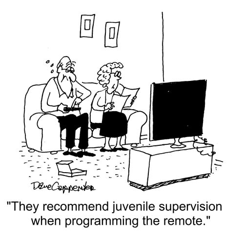 "They recommend juvenile supervision when programming the remote."