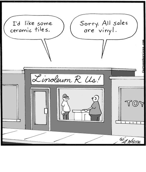 "I'd like some ceramic tiles."