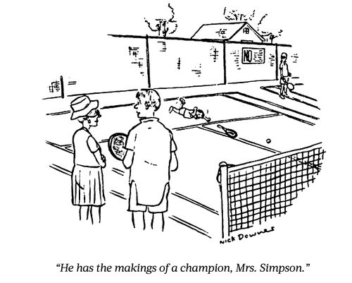 "He has the makings of a campion, Mrs. Simpson."