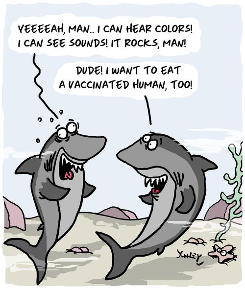 "Dude! I want to eat a vaccinated human, too!"