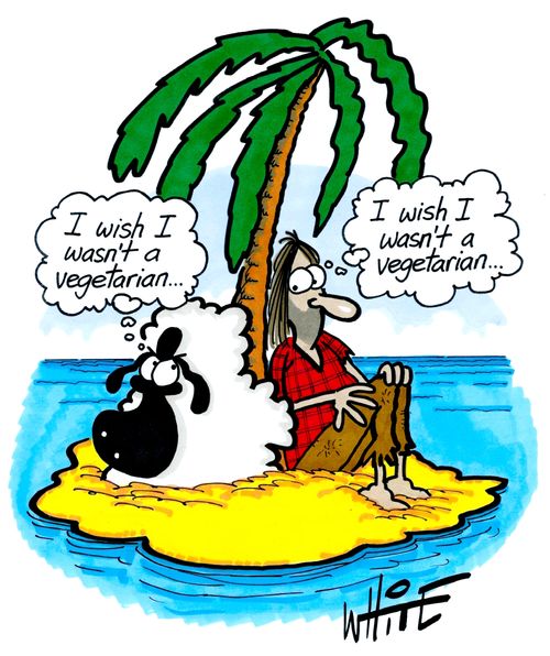 "I wish I wasn't a vegetarian. . ."