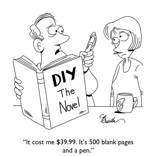"It cost me $39.99. It's 500 blank pages and a pen."