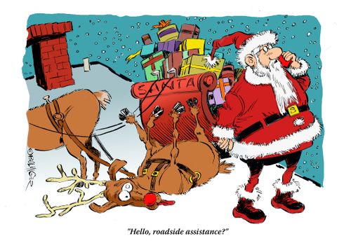 "Hello, roadside assistance?"