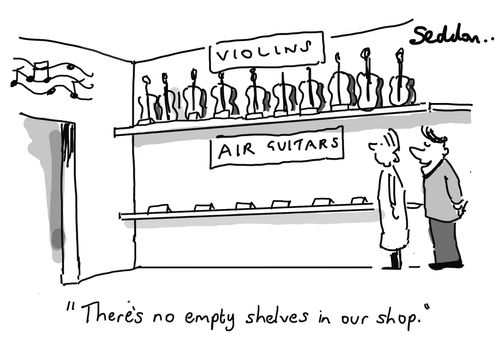 "There's no empty shelves in our shop."