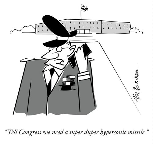 "Tell Congress we need a super duper hypersonic missile."