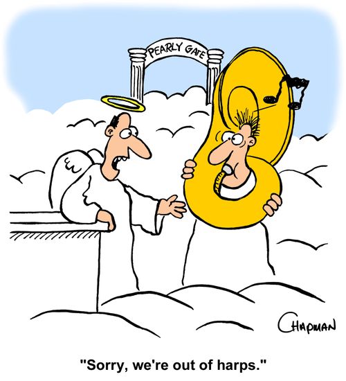 "Sorry, we're out of harps."