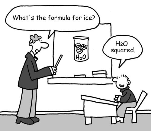 "What's the formula for ice?"