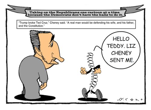 "Hello Teddy. Liz Cheney sent me."