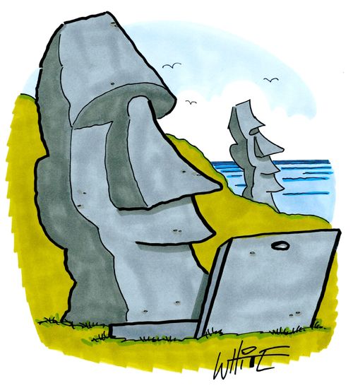 Easter Island Laptop