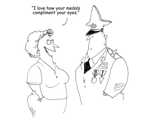 "I love how your medals compliment your eyes."
