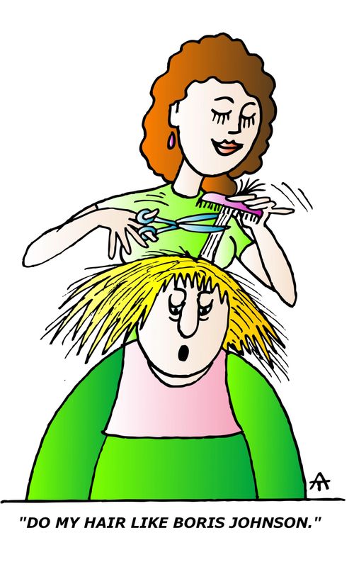 "Do my hair like Boris Johnson."