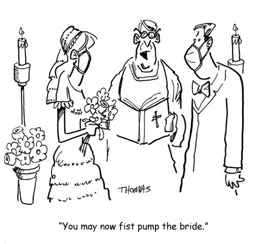 "You may now fist pump the bride."