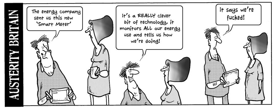 "The energy company sent us this new 'Smart Meter'."