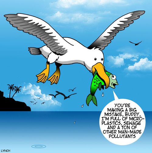 "You're making a big mistake, buddy, I'm full of micro-plastics, sewage and a ton of other man-made pollutants."