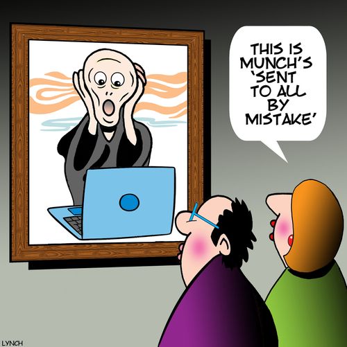 "This is Munch's 'Sent to all by mistake'."