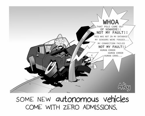 Some new autonomous vehicles come with zero admissions.
