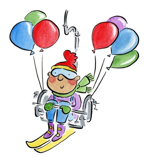 Balloon ski lift