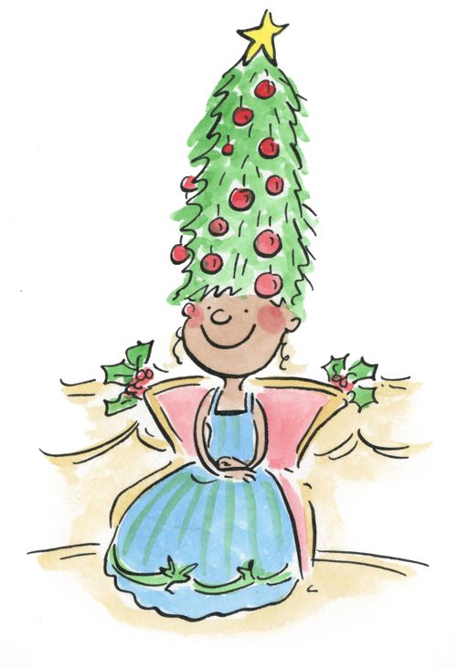 Christmas tree wig