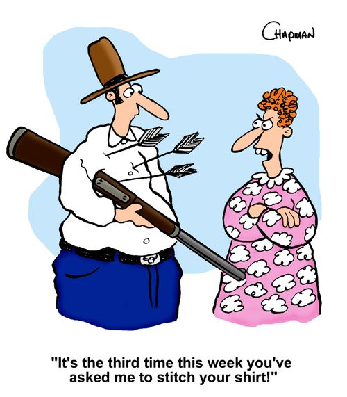 "It's the third time this week you've asked me to stitch your shirt!"