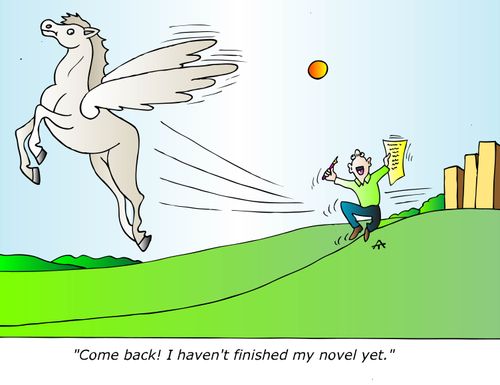 "Come back! I haven't finished my novel yet."