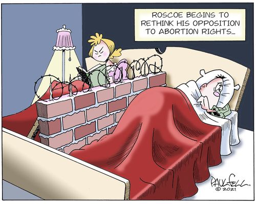 Roscoe begins to rethink his opposition to abortion rights.