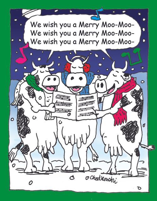 "We wish you a Merry Moo-Moo..."