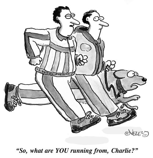 "So, what are YOU running from, Charlie?"