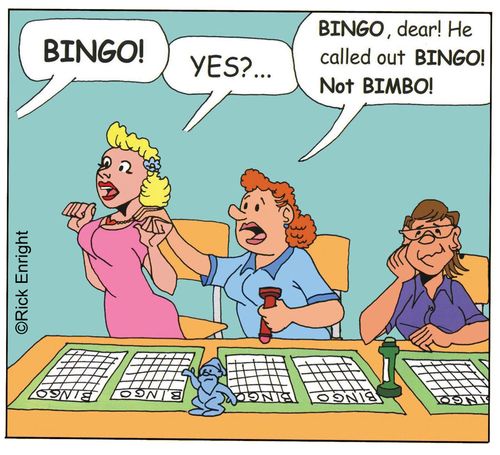 "bingo, dear! He called out Bingo! Not Bimbo!"