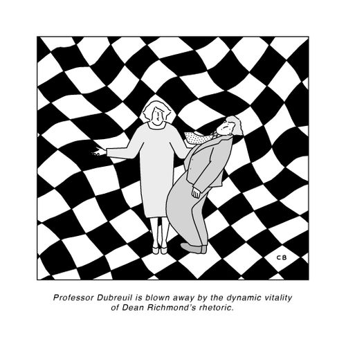 Professor Dubreuil is blow away by the dynamic vitality of Dean Richmond's rhetoric.
