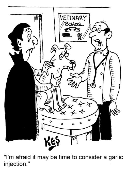 "I'm afraid it may be time to consider a garlic injection."