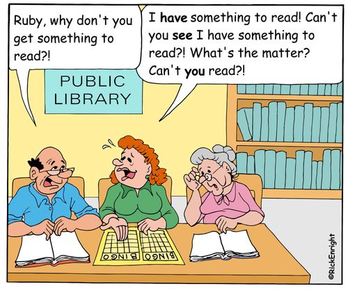 "Ruby, why don't you get something to read?!"