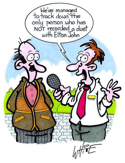 "We've managed to track down the only person who has NOT recorded a duet with Elton John."