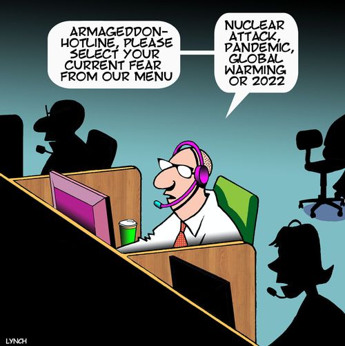 "Armageddon-hotline, please select your current fer from our menu. . ."