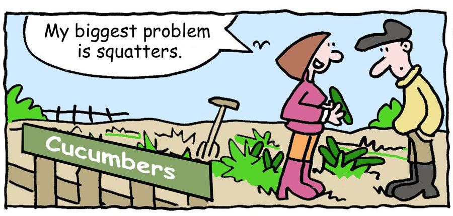 "My biggest problem is squatters."