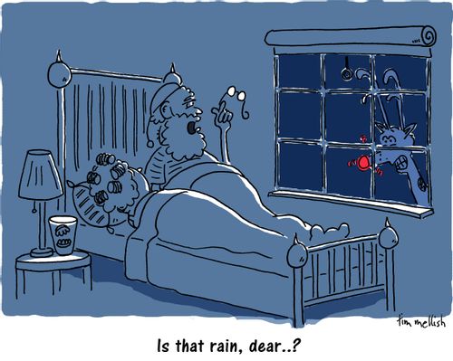 "Is that rain, dear..?"