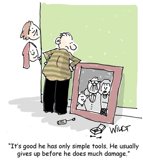"It's good he has only simple tools. He usually gives up before he does much damage."