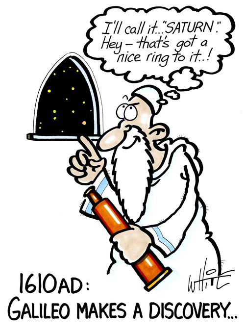 "I'll call it 'Saturn'. Hey - that's got a nice ring to it. . !"