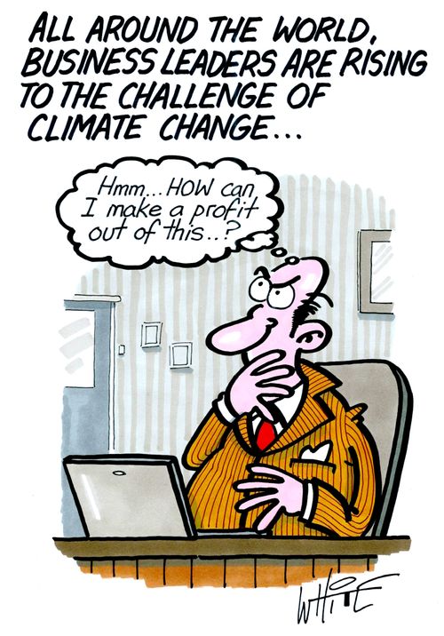 All Around the world, business leaders are rising to the challenge of climate change. . .