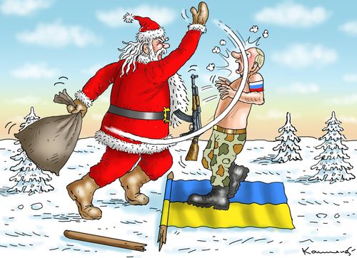 Father Christmas is cross with Vladimir Putin 