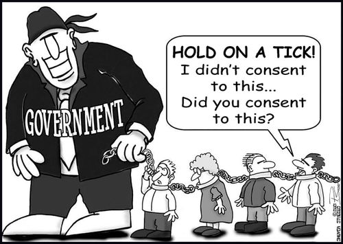 "Hold on a tick! I didn't consent to this. . . Did you consent to this?"